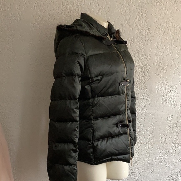 Carolina HERRERA green hooded coat SMALL. AS IS - Picture 6 of 14